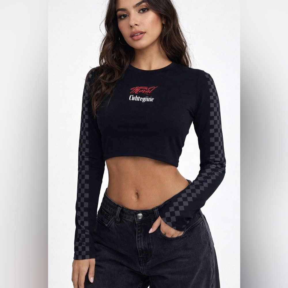 Civil Regime X Marvel Harley Quinn Crop Top Long‎ Sleeve